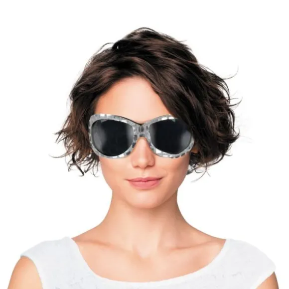 Lunettes Disco à effet de boule à facettes argentée