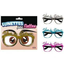 Lunettes métalliques - Vive la Retraite - Couleur au Choix