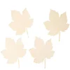 4 marque-places en bois d'automne - 9,5 x 7 cm - Feuilles d'érable