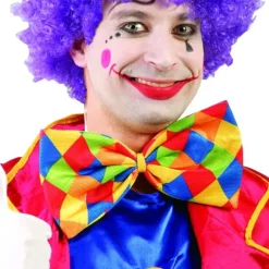 Maxi Noeud Papillon de Clown à Carreaux