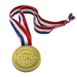 Médaille d'or tricolore pour retraite