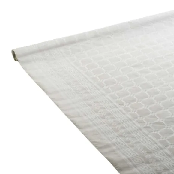 Nappe en papier damassé - 6 m - Couleur Blanc