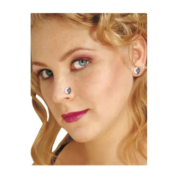 Pack de 2 piercings magnétiques - Strass blanc