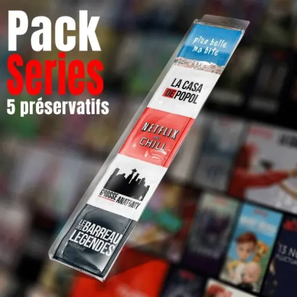 Pack de 5 préservatifs Séries TV