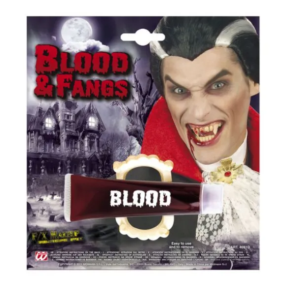 Pack de vampire - Dents et faux sang