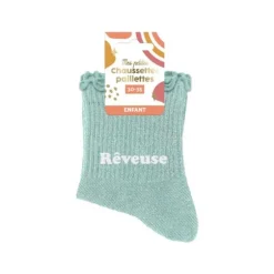 Paire de chaussettes à paillettes pour fille - Taille 30/35 - Modèle au choix