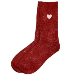 Paire de chaussettes à paillettes pour femme - Saint-Valentin - Collection Chéri Chérie