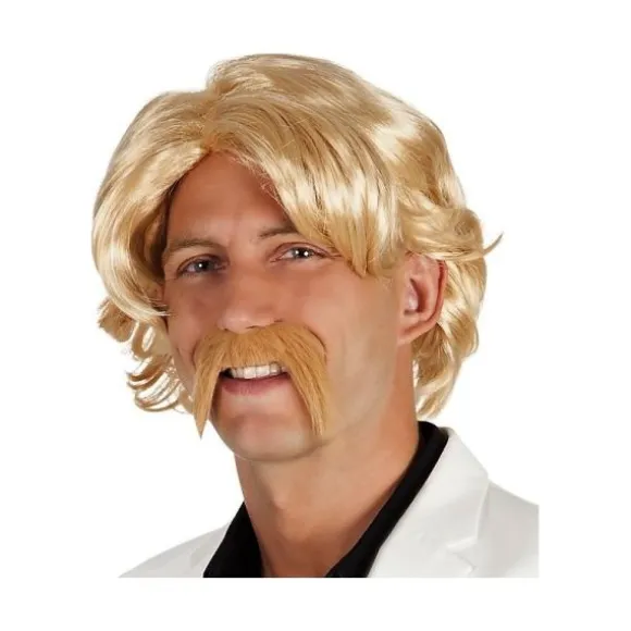 Perruque et Monstache Blonde Chuck