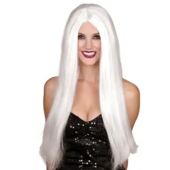 Perruque Longs Cheveux Blancs
