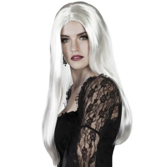 Perruque Longs Cheveux Blancs