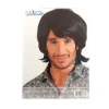 Perruque Mi-Long Homme Noire