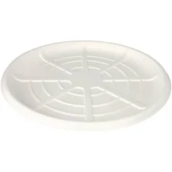 25 plateaux en canne à sucre pure pour fruits de mer - Diamètre 47 cm