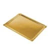 5 Plateaux Traiteur en carton - 34 x 45,5 cm - Couleur Or