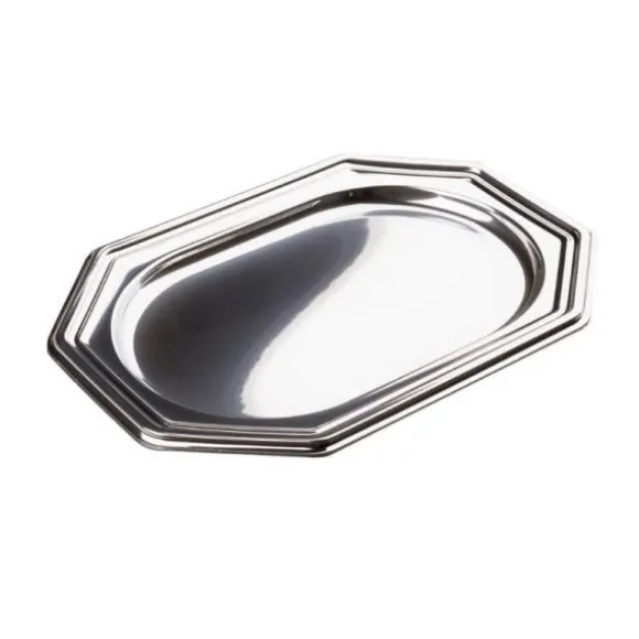 5 plats octogonaux - 46 x 30 cm – Argent
