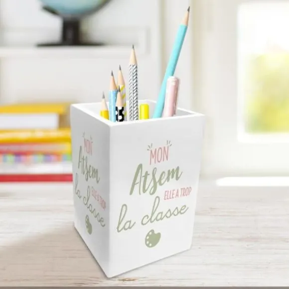 Pot à crayons - Mon Atsem elle a trop la classe