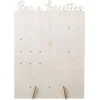 Présentoir Bar à Sucettes en bois pour 49 sucettes - 40 x 30 cm