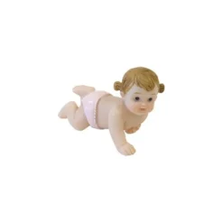 10 rondins en bois avec pieds de bébé blancs pour baptême
