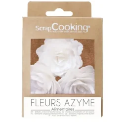3 roses royales en azyme pour pâtisseries - Couleur au choix