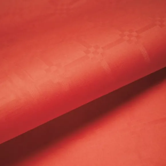 Rouleau de Nappe Damassé Rouge 25 m
