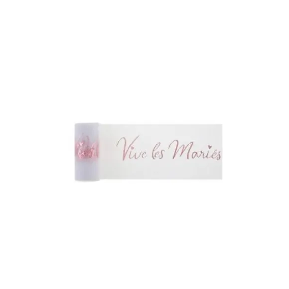 Ruban de tulle Vive les Mariés - Rose Gold