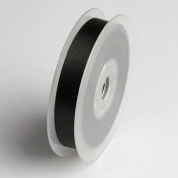 Ruban satin 15mm – Noir