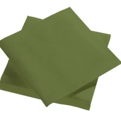 Sachet de 50 Serviettes en voie sèche - 40 x 40 cm - Vert Olive