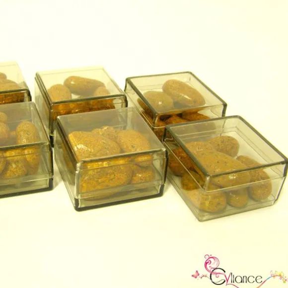 Sachet de Six Cubes en Plexiglas à Garnir de Dragées Couleur au Choix