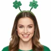 Serre-tête avec trèfles à paillettes - Saint-Patrick