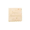 16 Serviettes - Collection Boho Blush et Or