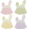16 serviettes en forme de lapins en papier - 31,5 x 36 cm - Pâques