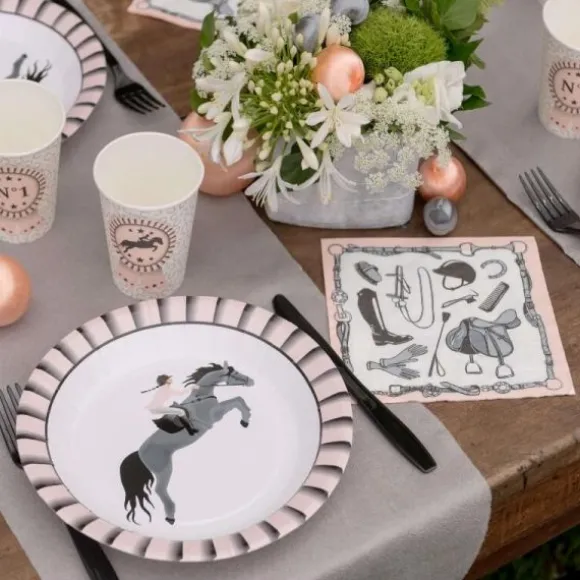 20 Serviettes en papier Equitation