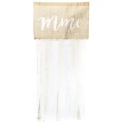Set de 2 Fanions en toile de jute - Mr & Mme - 40 x 90 cm