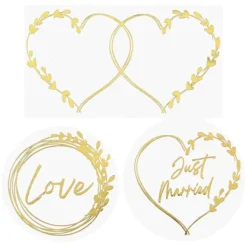 16 stickers autocollants - Collection Mariage Naturel