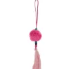 Suspension à Pompons - Rose