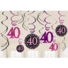 12 Suspensions 40 Ans - Rose / Noir
