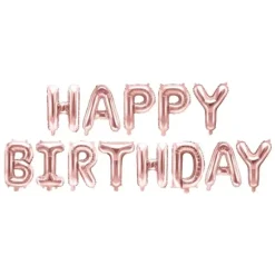 4 étiquettes en papier kraft - 8,5 x 5,5 cm - Happy Birthday
