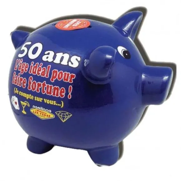 Tirelire Cochon Anniversaire - 50 Ans