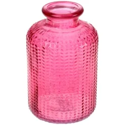 Vase bouteille en verre - 6 x 10 cm - Couleur au choix