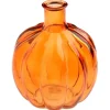 Vase en forme de citrouille en verre - 13 x 15 cm - Collection Balade d'Automne