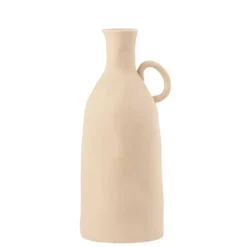 Vase en grès - Bella - 25 x 10 cm - Couleur Crème