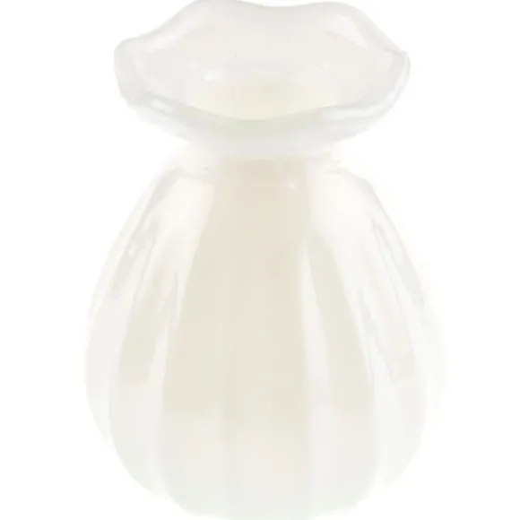 Vase ondulé en verre - 6 x 8,5 cm - Couleur Parme