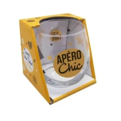 Verre cadeau avec message - Modèle au Choix