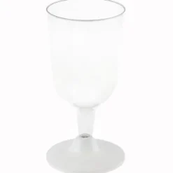 6 verres à pied en polystyrène - 207 ml - Couleur au choix