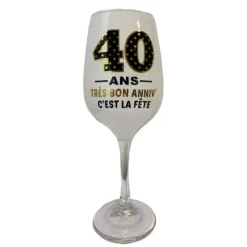 Verre à Vin Blanc - Anniversaire - Age au Choix