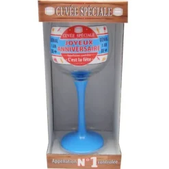 Verre à Vin - Cuvée Spéciale - Joyeux Anniversaire – Bleu