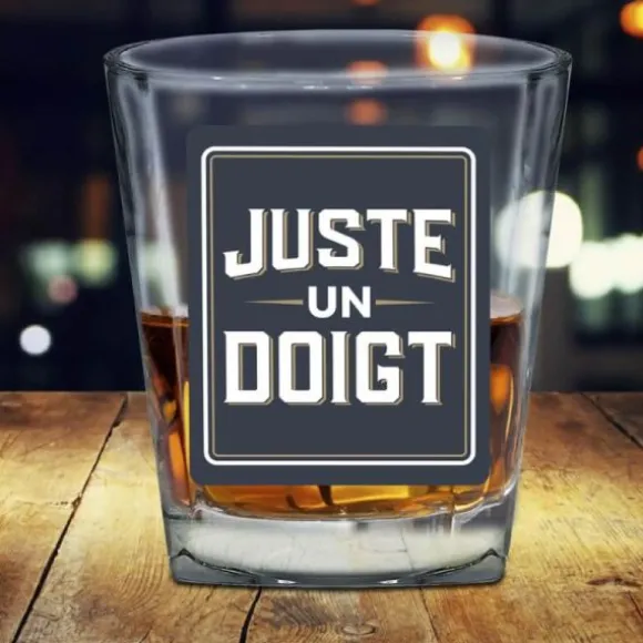 Verre à Whisky affectif - Juste un doigt - Collection Famille d'Amour